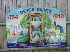 Vintage Davoe Paint 1940 Cardboard Store Display
