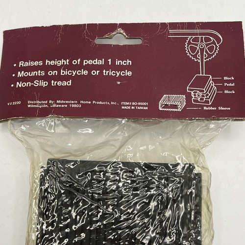 BICYCLE PEDAL BLOCKS WITH RUBBER BAND BLACK by In Flight NOS eBay