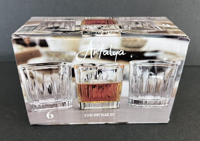 Antalya 6 Piece Shot Glass Set by CIRCLEWARE NIB