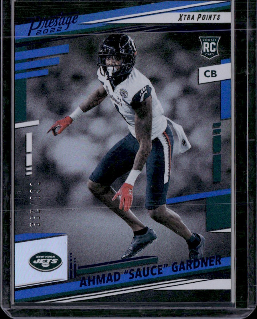 2022 Panini Prestige Xtra Points Blue Ahmad Gardner #378 Rookie RC /299