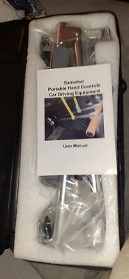 SAMOHUI PORTABLE HANDICAP HAND CONTROLS  CAR DRIVING  EQUIPMENT. WITH CARRY CASE