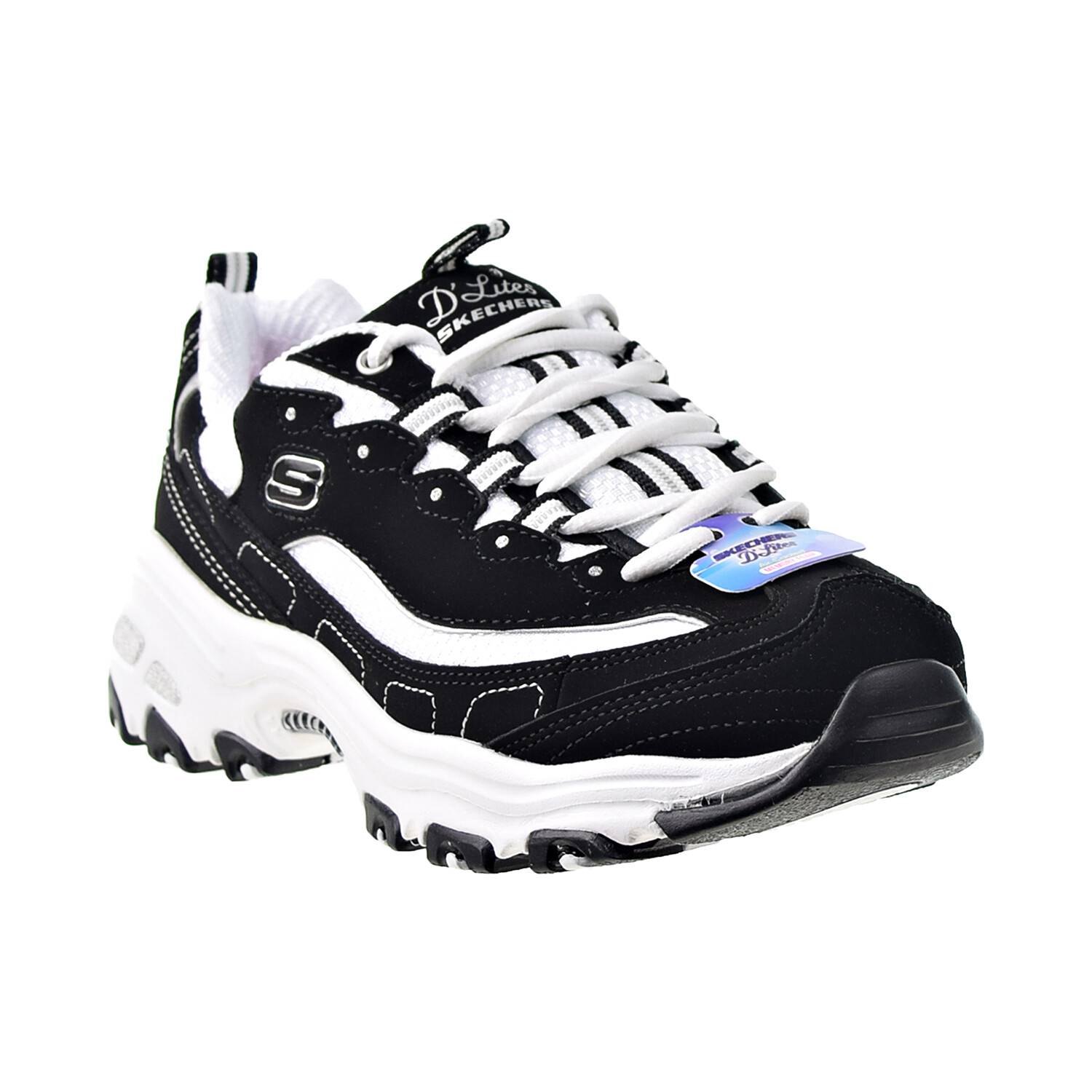 Skechers D'Lites Biggest Fan Extra Wide Width Women's Shoes Black  11930EW-BKW | eBay
