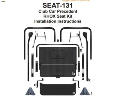 RHOX Rhino Seat Kit, Beige, Club Car Tempo, Precedent 04+