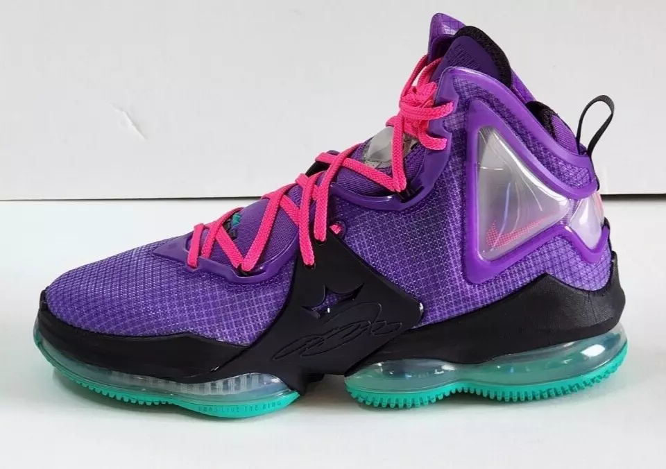 NIKE LEBRON XIX BASKETBALL SHOES MEN SIZE 11 US MULTICOLOR PURPLE
