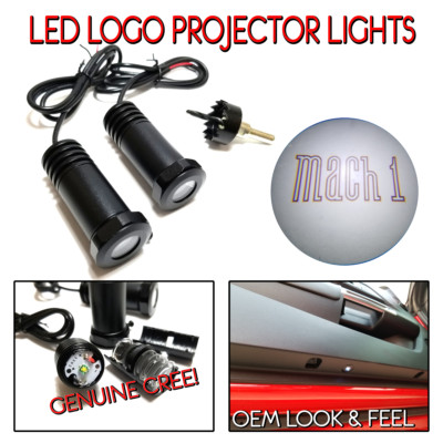 2x LED Courtesy Door Logo Light Projectors for Mustang Mach 1