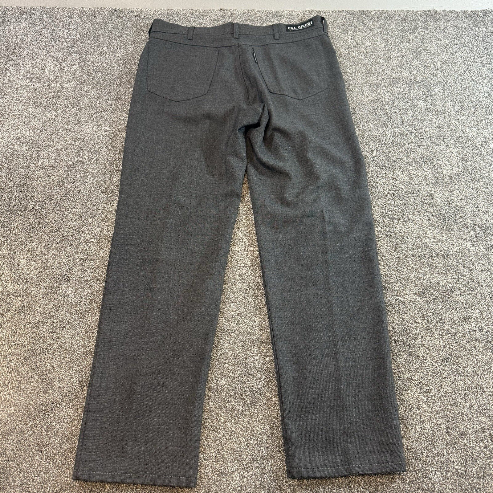Pal Zileri Mens Charcoal Stretch Chino Casual Pants 36x30 Italy 52 image 9