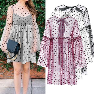 sheer polka dot dress plus size