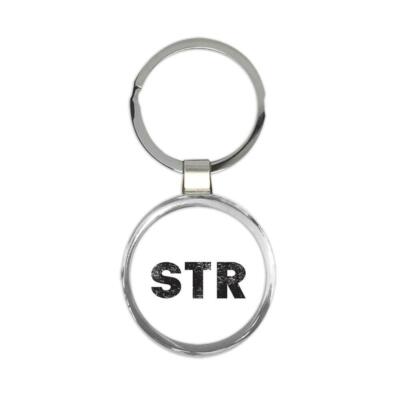 Germany Stuttgart Airport STR : Gift Round Keychain Airline Travel