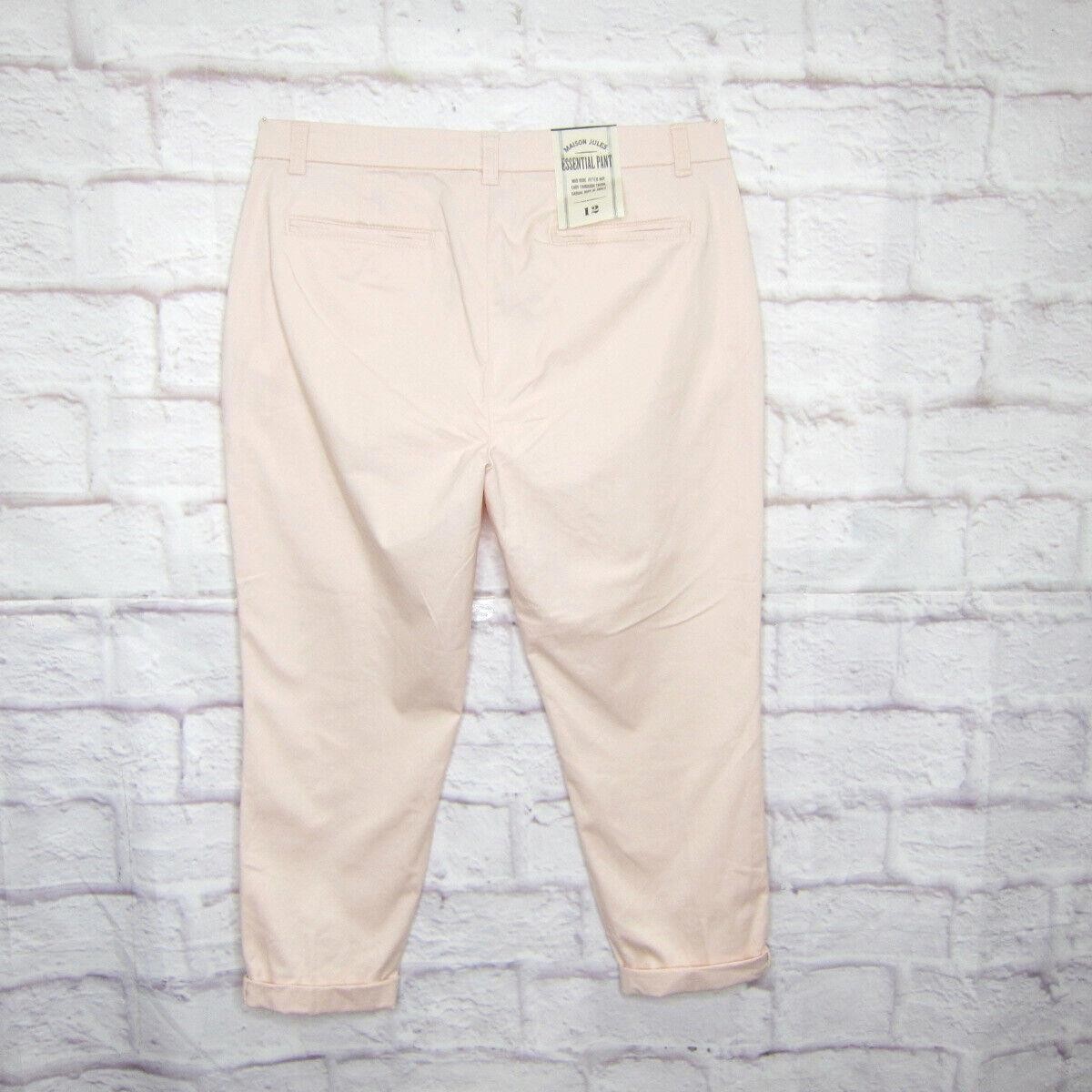 Maison Jules Women's Cuffed Ankle Essential Pants (size 12, Light Pink) New! thumbnail 5