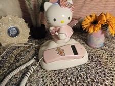 Hello Kitty Angel Sanario Pink Vintage Landline Flash Telephone KT2010 Turns On