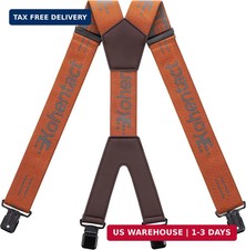 Men's Industrial Strength Suspenders 2-Inch Wide X-Back Heavy Duty Braces Strong