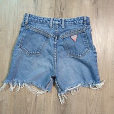 Vintage Guess High Rise Denim Shorts Womens 80/90's Made in USA Sz 31 Marciano
