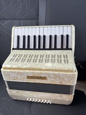 Vintage Cozart Accordian Smaller 25 Key Pearl Finish Working Condition