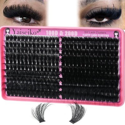 Lash Clusters 100D+200D 1 count (Pack of 1), Mega Volume 100+200D(12-25mm) 