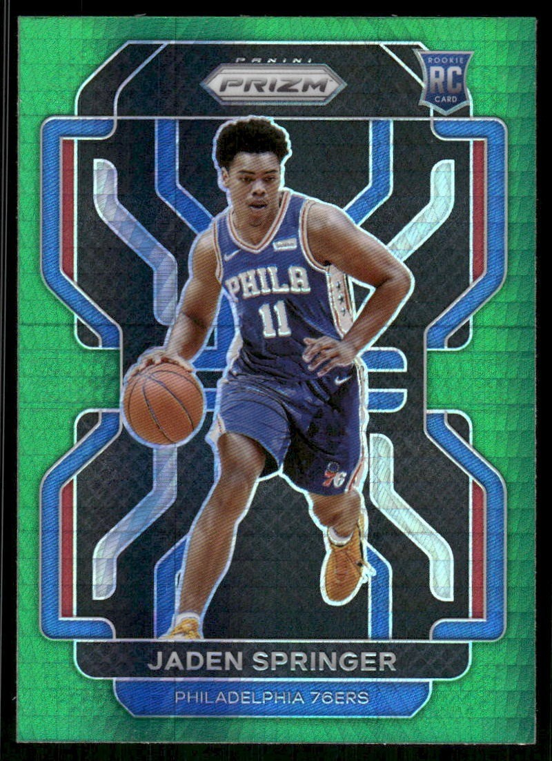 2021-22 Panini Prizm #317 Jaden Springer Hyper Green SSP