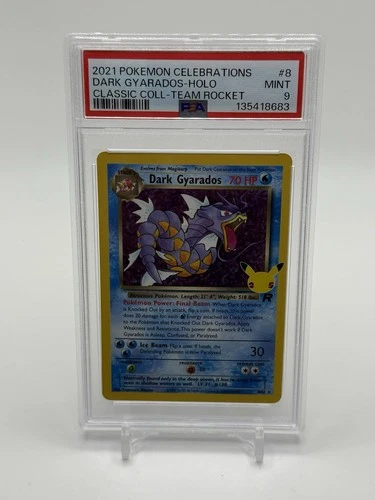 2021 POKEMON CELEBRATIONS CLASSIC COLL #8 DARK GYARADOS-HOLO PSA 9