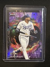 🔥Salvador Perez 2024 Topps Finest #274 Rare Purple Refractor SP 064/125