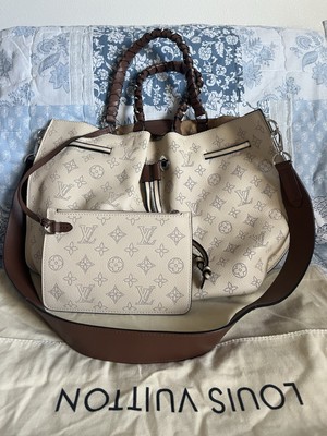 Louis Vuitton Beige Monogram Mahina Girolata w/ Pouch and Braided Handle