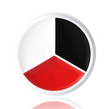 Halloween Clown Makeup Wheel,Cream White Black Red Face Body Paint,Blendable Dev