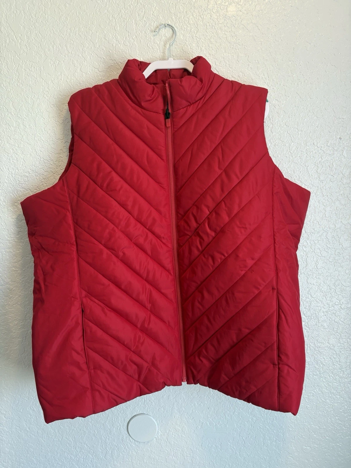 Lands End Insulated Vest Red Unisex Size 3X