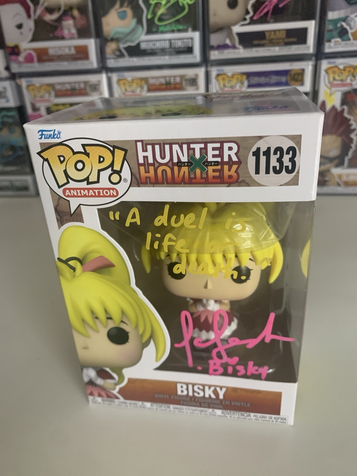 Funko Pop Bisky #1133 Hunter x Hunter Firmado Tara Sands OCCM Inscrito