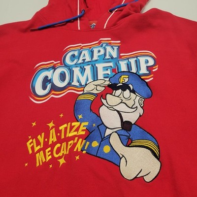Born Fly Cap'n ComeUp Embroidered Pullover Hooded Sweatshirt w/Drawstring Red 3X