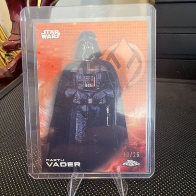 2025 Topps Chrome Star Wars Orange Wave DARTH VADER Card 10/25 wow!
