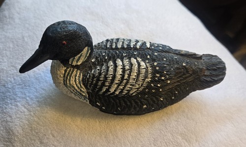 Loon Small Figurine Resin Black & White 5" Long Pickwick Mill