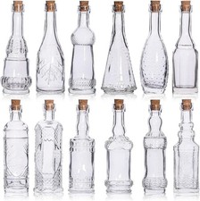 eleganttime Potion Bottles with Cork,12 Pack Small Clear Vintage Decorative B...