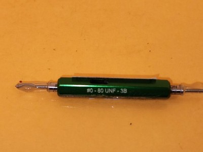 0 80	UNF 3B THREAD PLUG GAGE  GO .0519	/ NO GO .0536