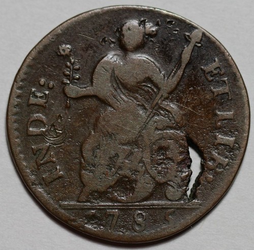 1785 Connecticut Colonial Copper, Draped Bust Right, Miller 3.4-F.2 - Picture 5 of 9
