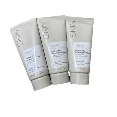 Skin Believe Beauty Hydrating Overnight Mask 6 oz Macadamia + Chamomile Lot (3)
