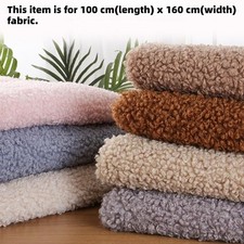 Fleece Faux Sheepskin Sherpa Fabric 1X1.6M Fluffy Plush for Lining Material DIY
