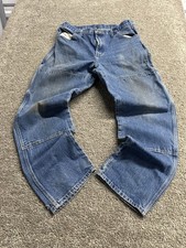 Vintage 90s Y2K Dickies Double Knee Denim Carpenter Workwear Jeans Mens 34x32