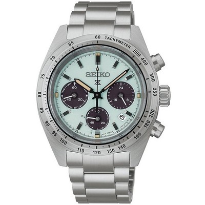 SEIKO PROSPEX SPEEDTIMER SBDL129 Analog Men's Watch Opal Green Silber Solar NEW