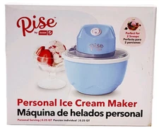 Rise by Dash Blue Small 0.25 qt Ice Cream Maker 6.1'' H X 6.3'' W X 6.3'' L Blue