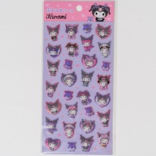 Sanrio Kuromi Pukutto Puffy Stickers DAISO Japan