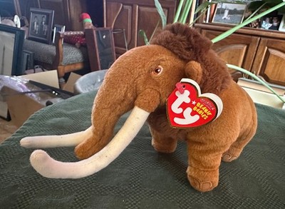Ty Beanie Babies Manny Wooly Mammoth Ice Age 8.5'' MWMT Plush Stuffed Animal Toy