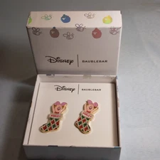 Disney BaubleBar Piglet Christmas Stocking Stud Earrings