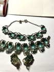 Vintage Rare Parue Set Bold Green Thermostat Unique Beveled Cut — photo 9