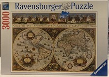 Ravensburger Premium 3000 Piece Jigsaw Puzzle No. 170548 World Map 1665 COMPLETE