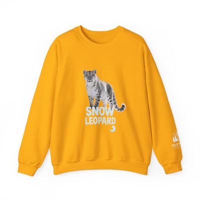 Snow leopard Sweatshirt, Wild Winter Animal Print, Nature Lover Gift, Cozy Snow