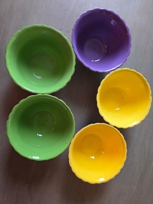 Celebrations by R.A.D.K.O. Dolomite Easter Bowl Set Rabbit Chick 2011 Safe
