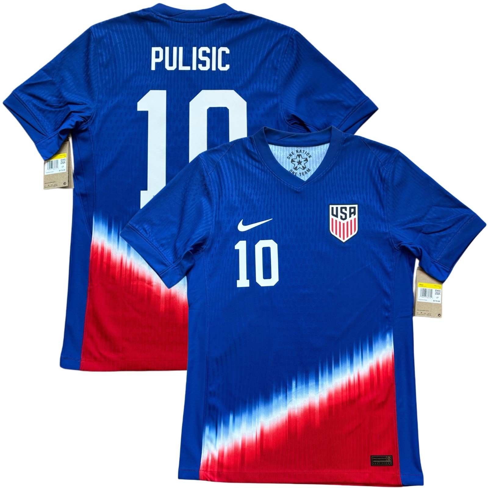 2024 USA Authentic Away Jersey #10 Pulisic Small Nike Player Issue USMNT Kit