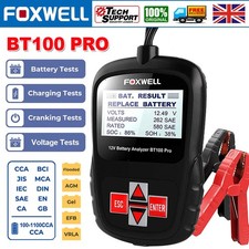 Image of 12V Battery Analyzer Digital Battery Diagnostic Tool Cranking Charging Tester UK