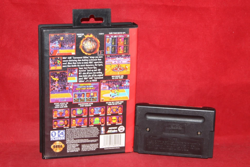 NBA Jam (Sega Genesis, 1994) Authentic Game Cartridge + Case - Image 2 of 4