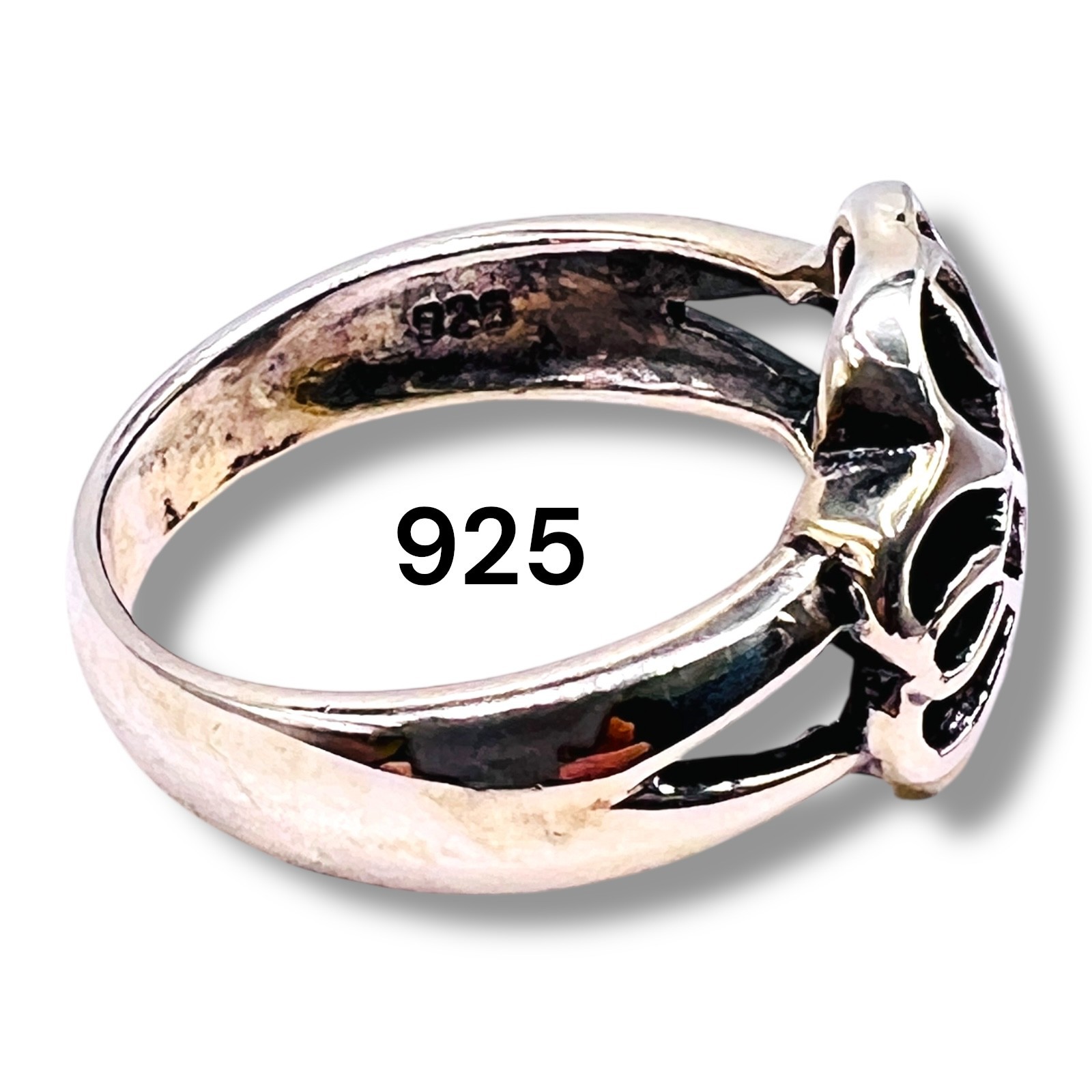 Celtic Clover Solid Sterling Silver 925 Band Ring… - image 8