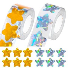 1000 PCS Holographic Star Stickers 1 inch Self Adhesive Glitter Foil...