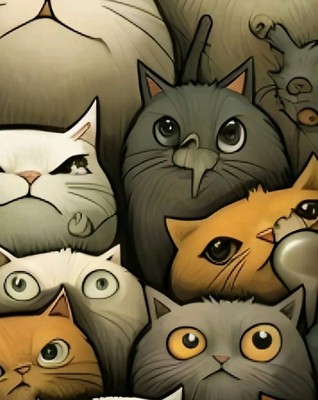 Süße Katzen Mischung - Katzenliebhaber XL