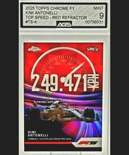 2025 Topps Chrome F1 Kimi Antonelli RED 5/5 1/1 SSP OMEGA Bookend Top Pop 1 RC🔥